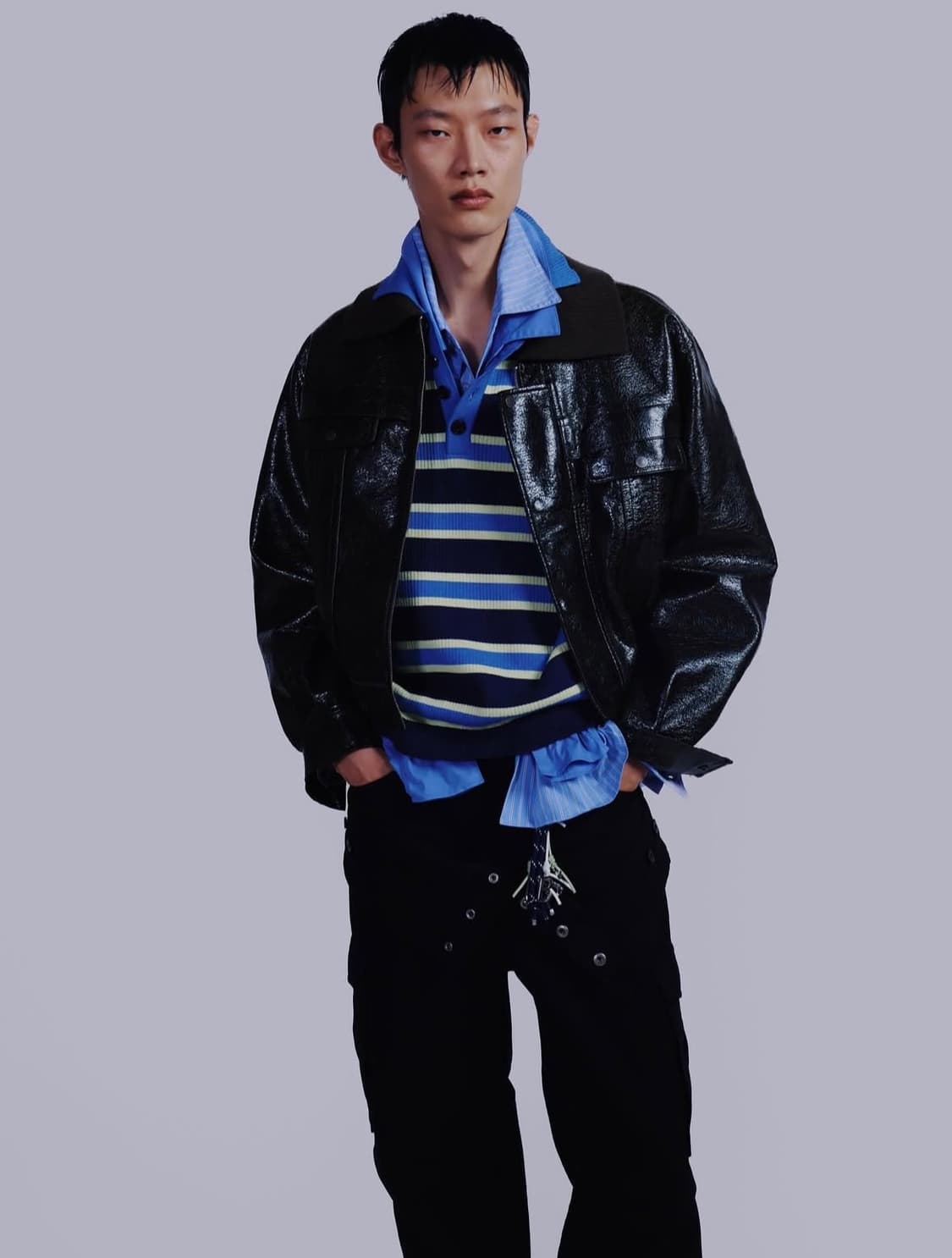 앤더슨벨 초회판 더블 웨이스트 워크 와이드 레그 진 34 상품이미지3