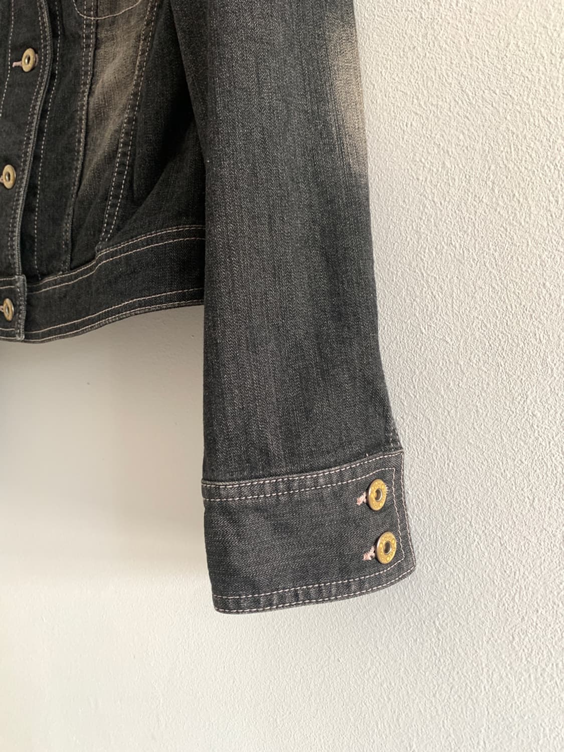 (Vintage)Black Denim Washed Jacket 상품이미지6