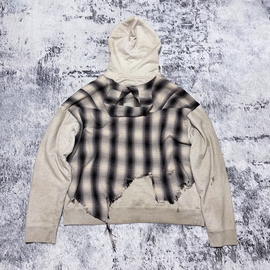 미하라야스히로 디스트로이드 체크 레이어드 후드 48 상품이미지2