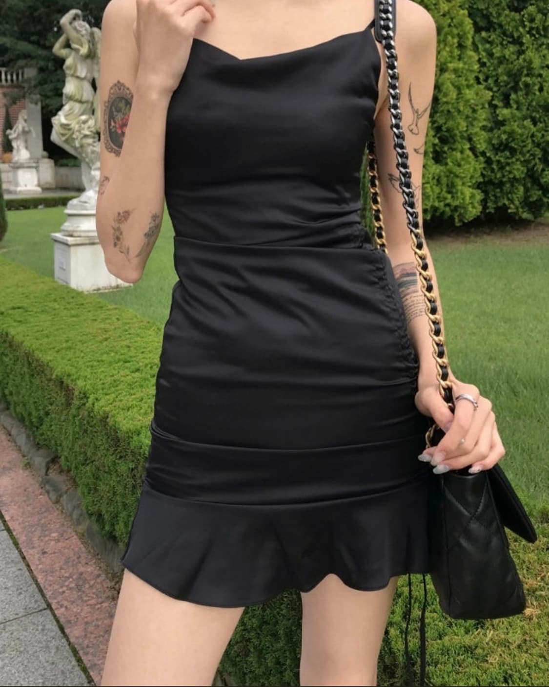 배드레스 badress satin shirring one piece 상품이미지4