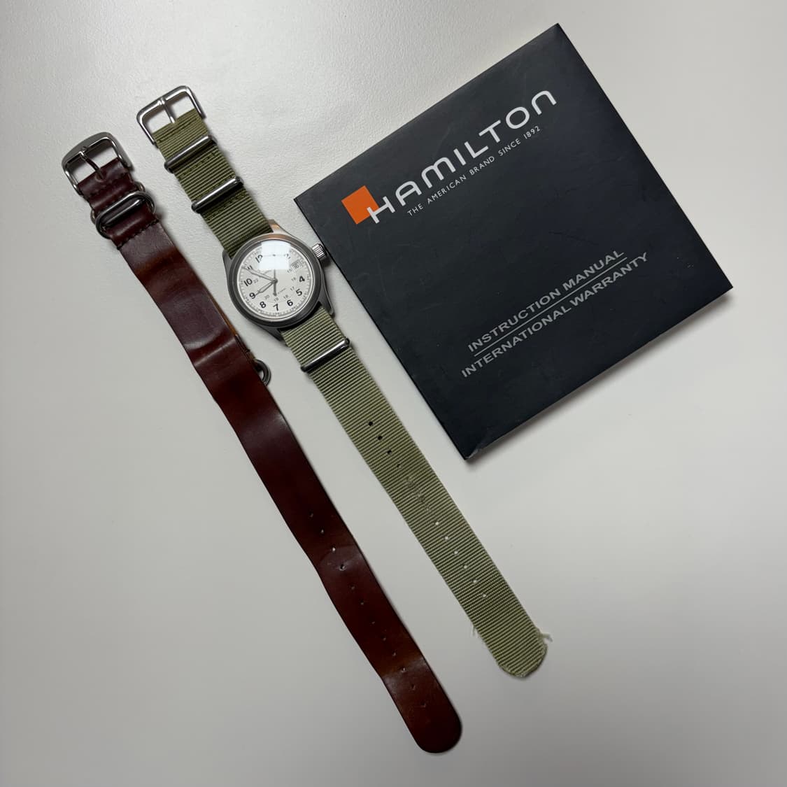 해밀턴 카키필드 쿼츠 38mm + 코도반 나토 상품이미지9