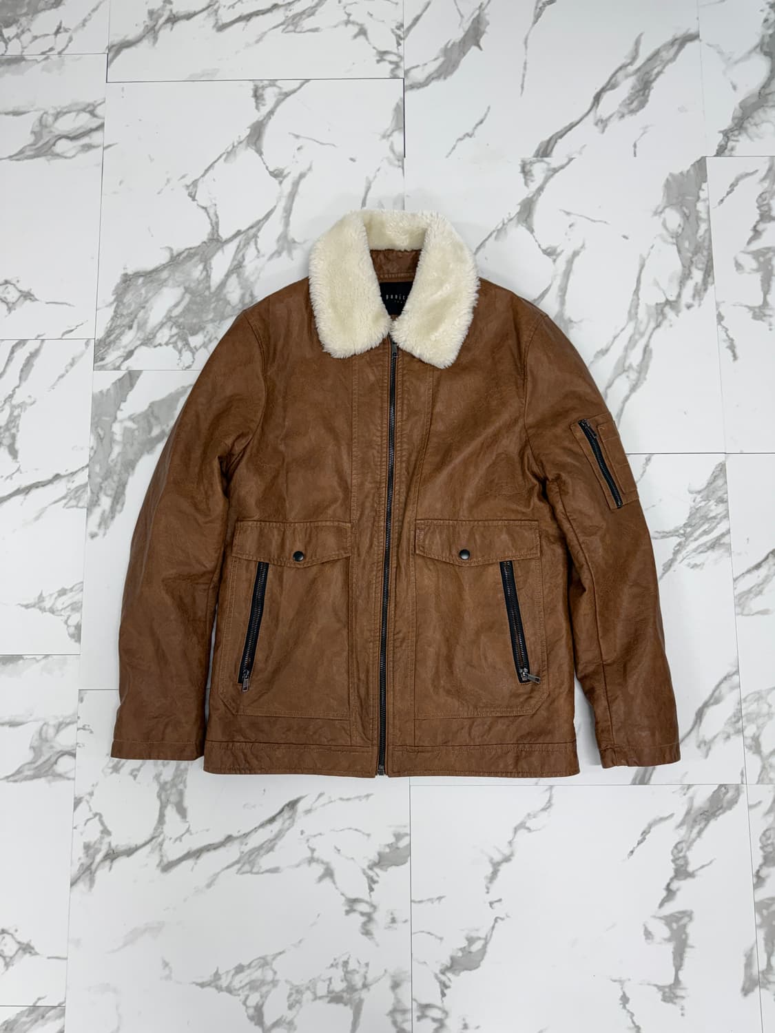 빠니깔레 에코 레더 무스탕 자켓 상품이미지1