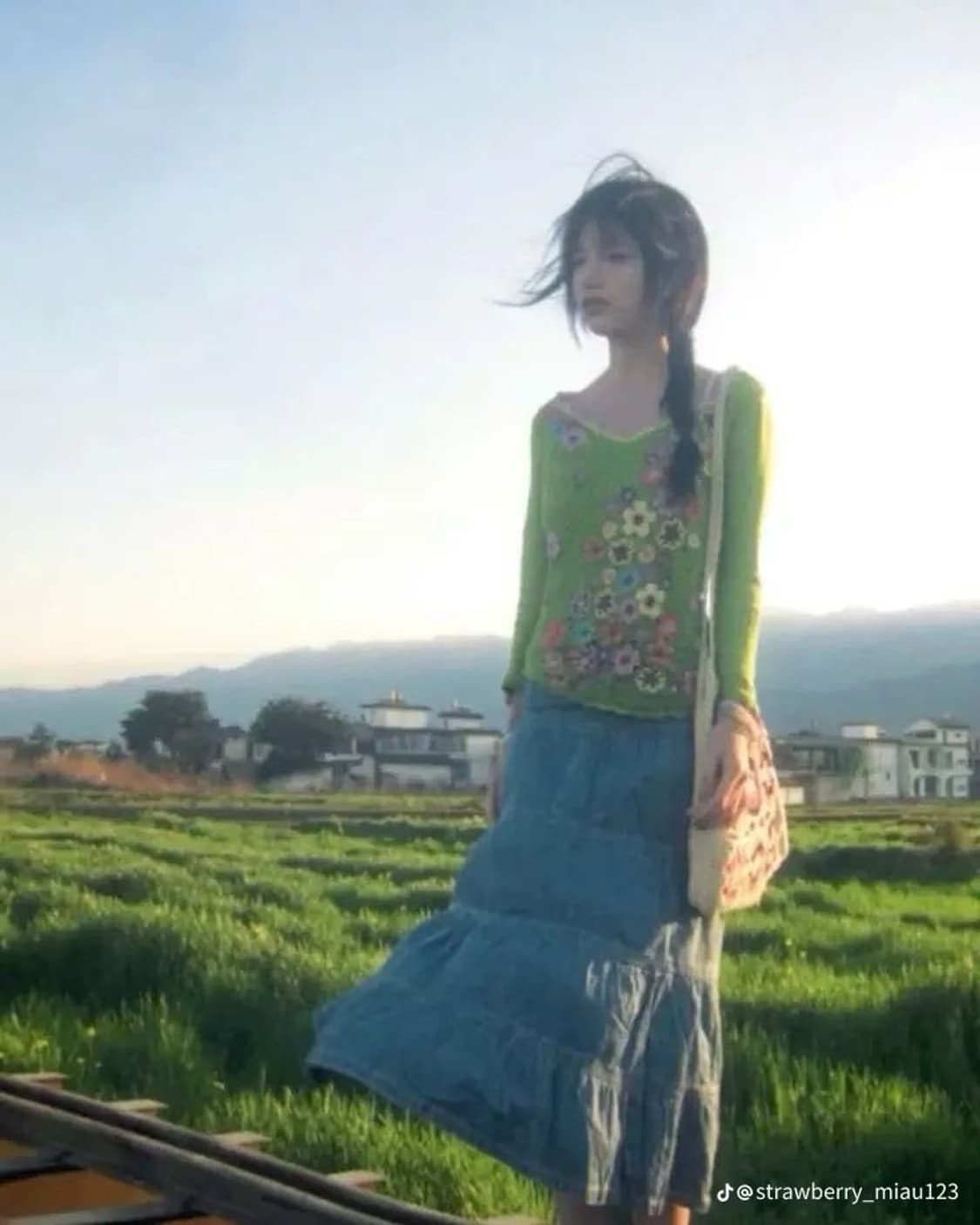 모리걸 하구미 빈티지 데님 스커트 상품이미지1