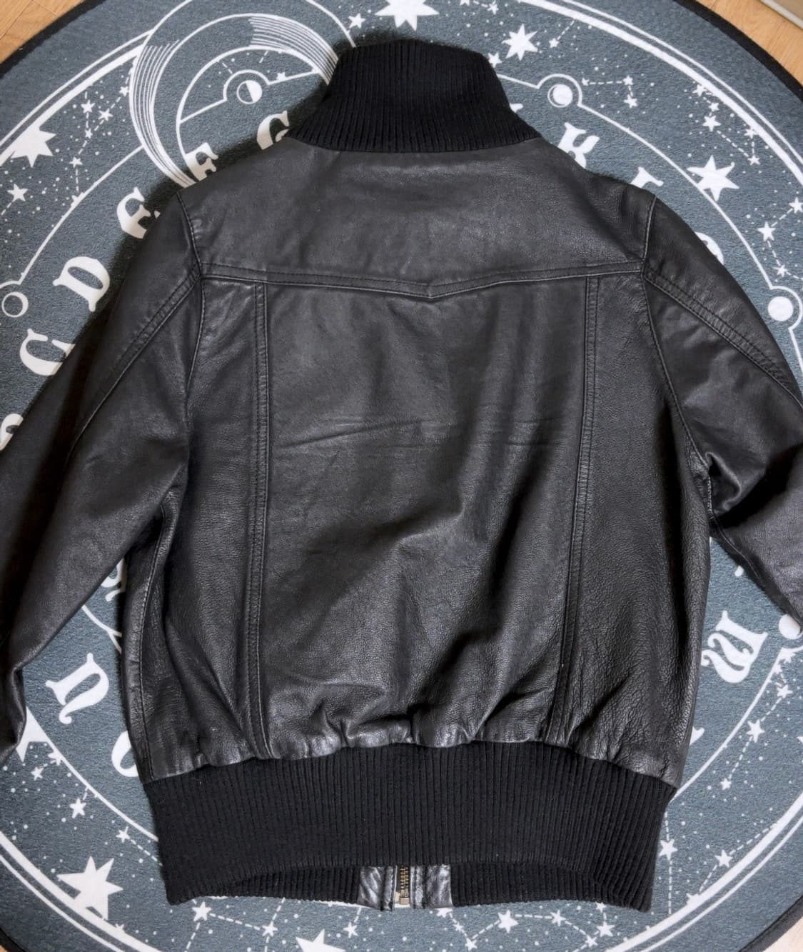 빈티지 하이넥 레더자켓 상품이미지4