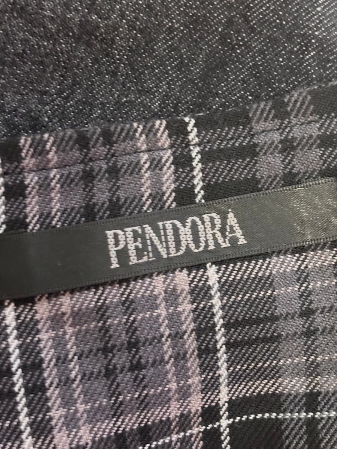 펜도라 pendora 지뢰계 양지뢰 체크 레이스 코르셋 스커트 상품이미지3