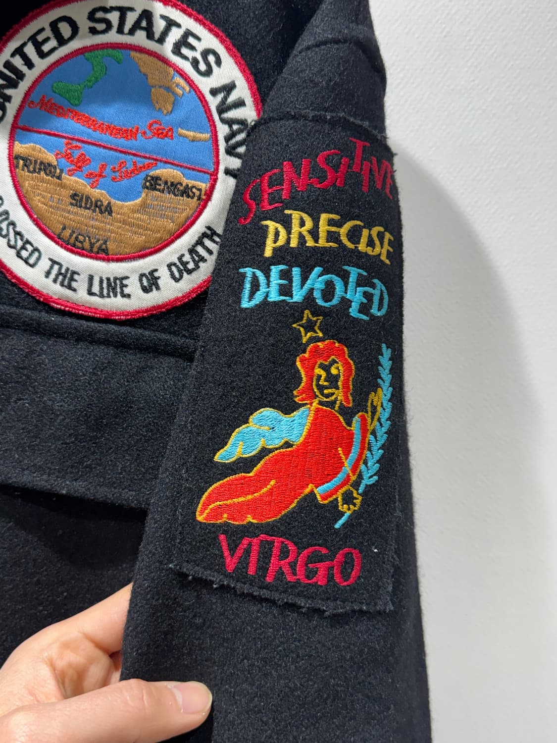 Rare 80s USS 아메리카 CV-66호 미키 마우스 수베니어 자켓 상품이미지4