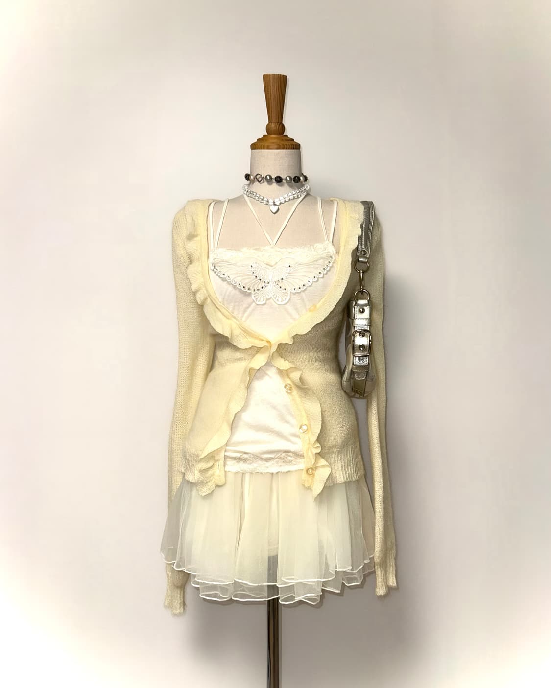 페어리 옐로우 프릴 가디건 상품이미지1