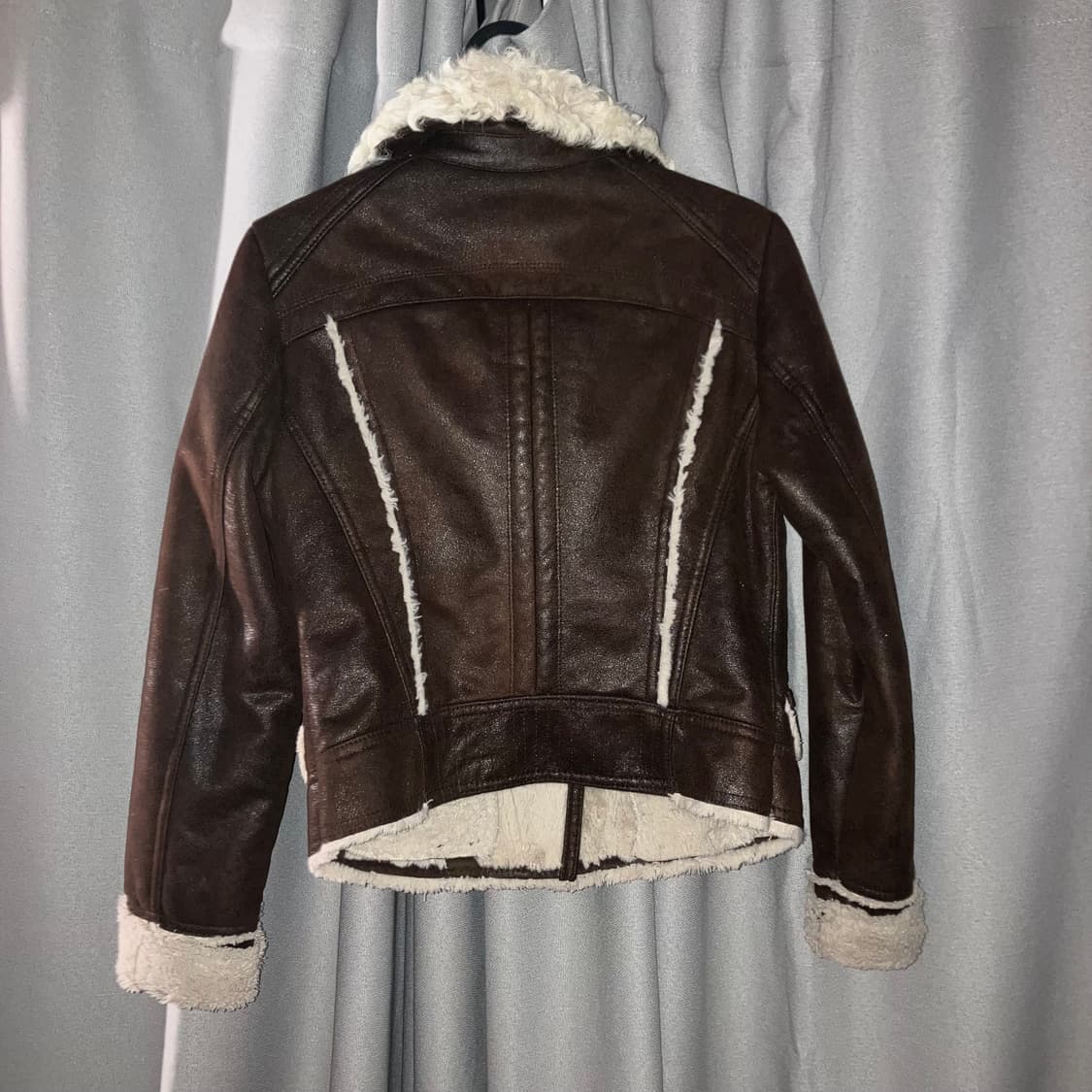 빈티지 히피 보헤미안 갸루깔 갈색 브라운 퍼자켓 무스탕 상품이미지2