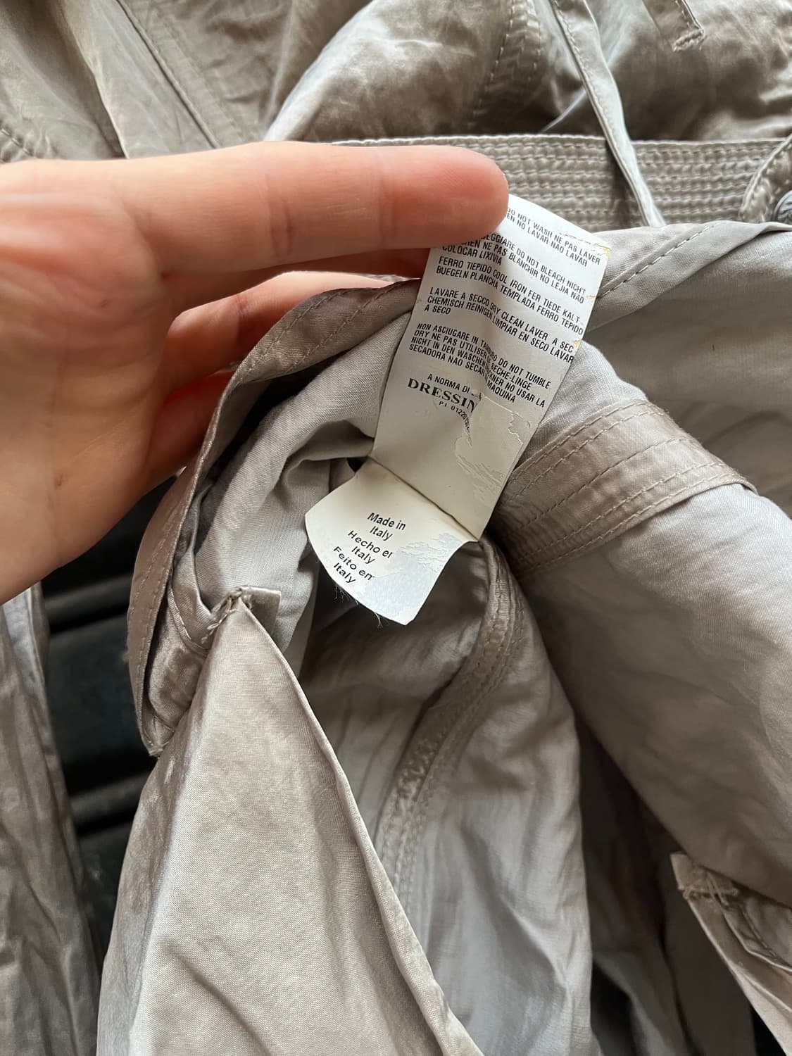 Ermanno Scervino 코튼 나일론 혼방 롱 자켓  상품이미지10