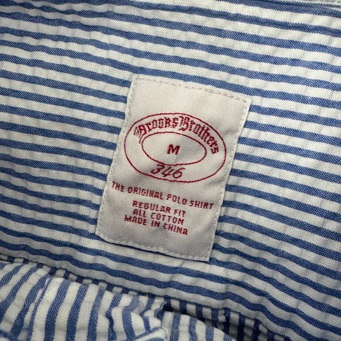 M(100) 브룩스브라더스 시어서커 스트라이프 남방 셔츠  상품이미지6