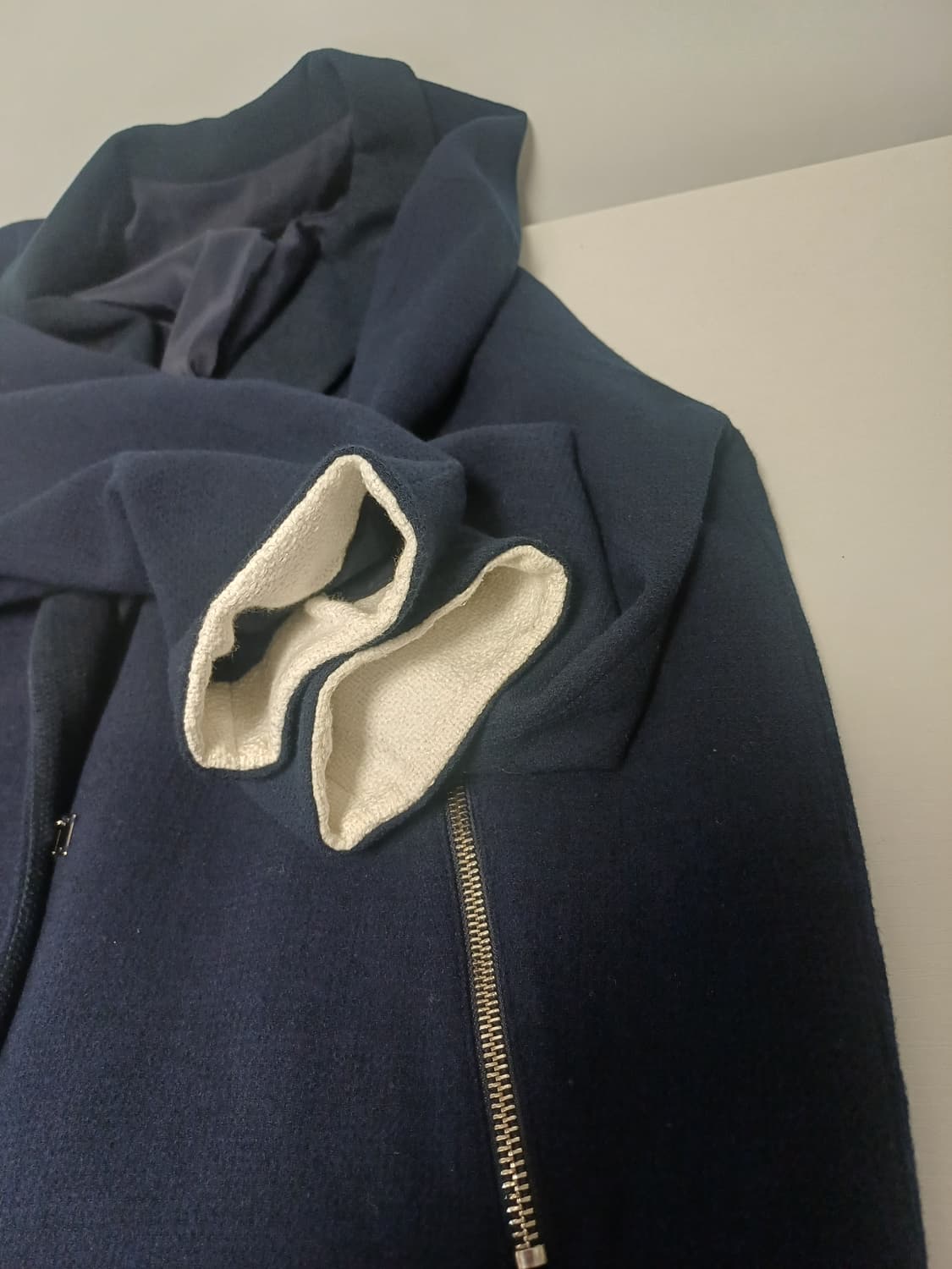 [울 98%/고급] 베네통 골드 지퍼 포인트 미니멀 자켓 (77/44호) 상품이미지7