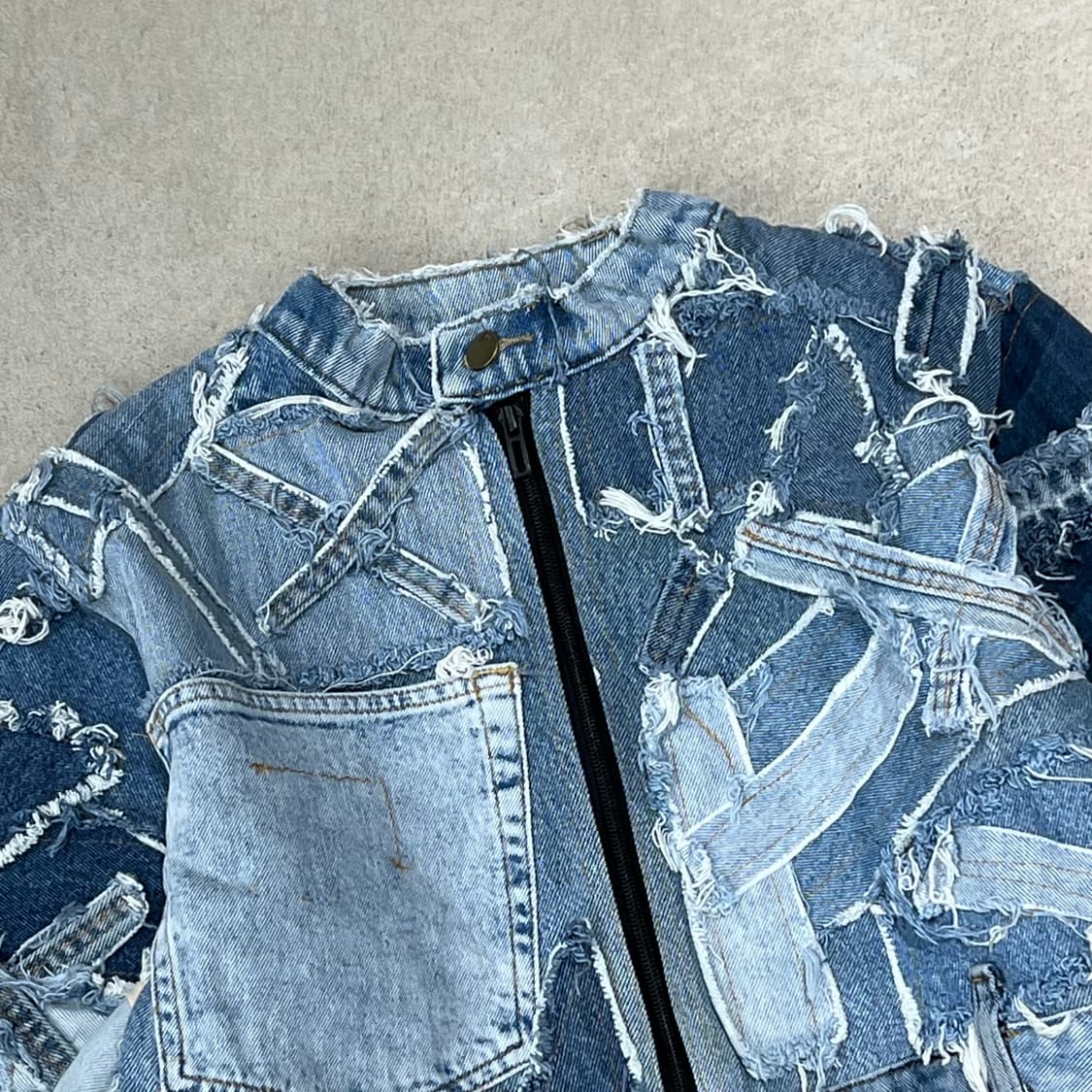 커스텀 데님 크롭자켓 s10036 상품이미지4