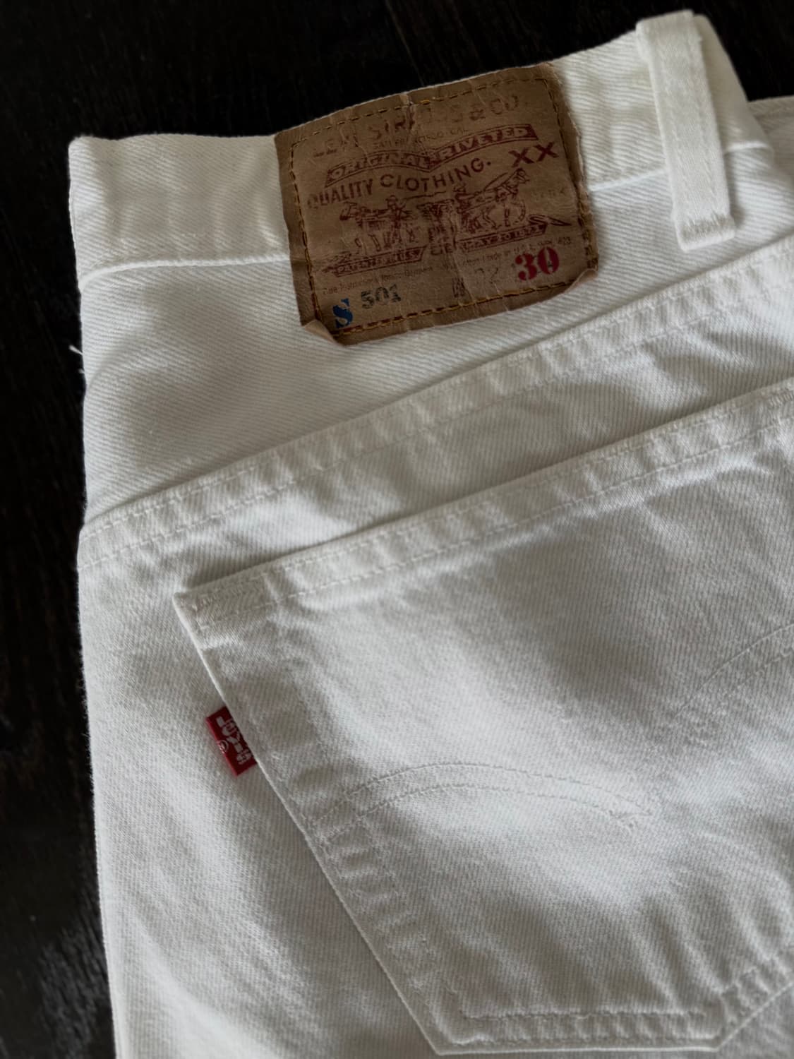 [30]리바이스 공식빈티지 501 화이트 데님팬츠 Made in USA 상품이미지1