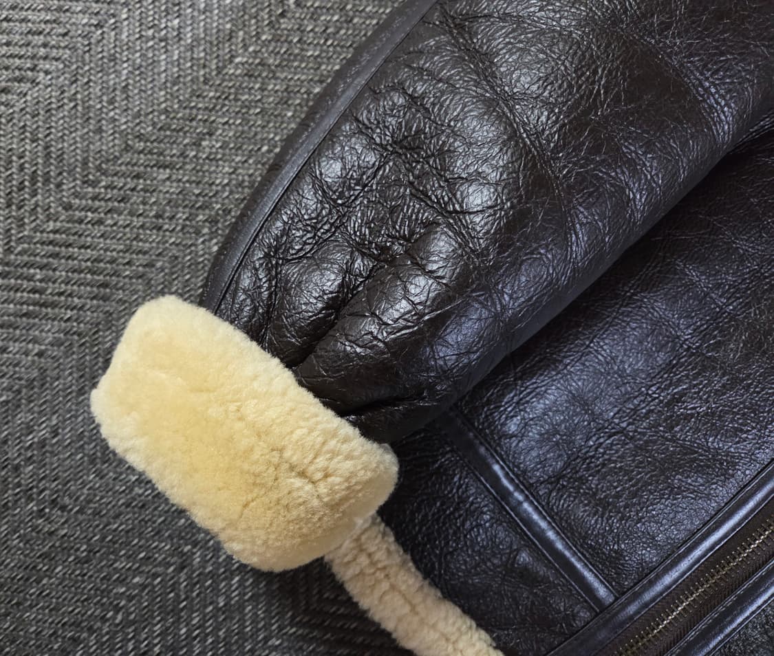 B-3 미공군 플라이트 리얼 레더 무스탕 자켓 상품이미지5