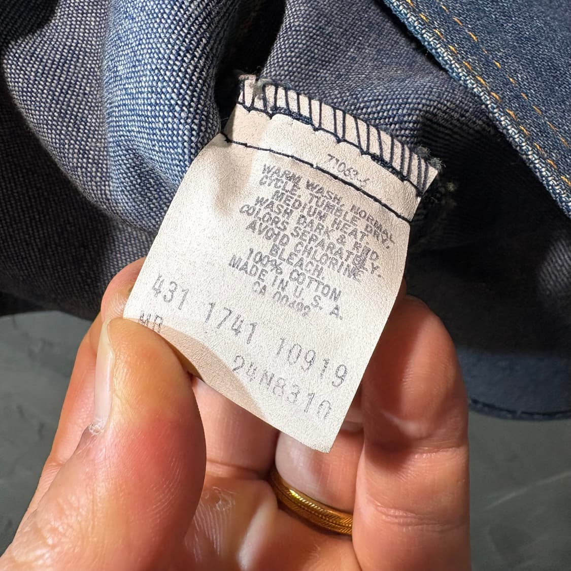 [M] Lee set 리 70‘s 빈티지 데님 반팔 셔츠 상품이미지6