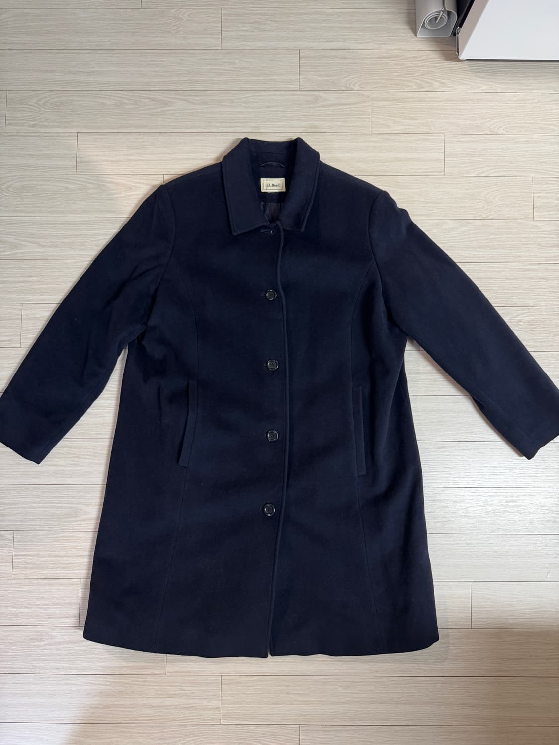 엘엘빈 L.L.Bean 네이비 싱글 울 코트 100~105사이즈 상품이미지1