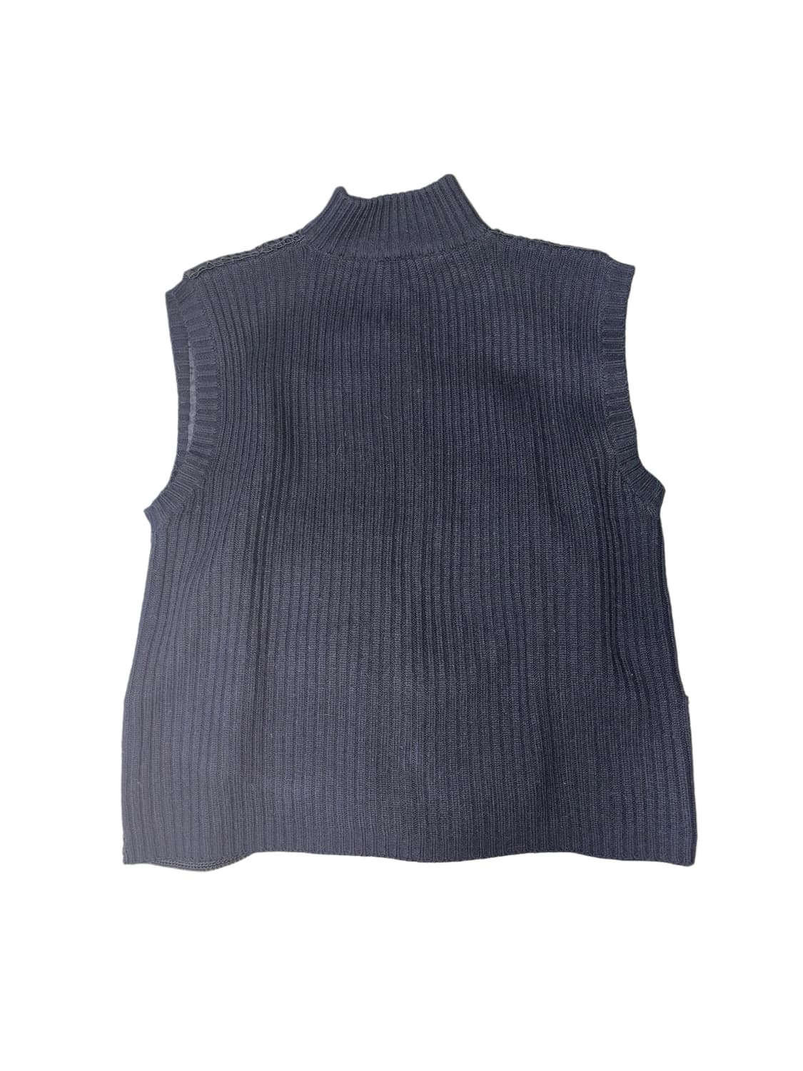 스웨이드 사각 패널 패치 하이넥 베스트 상품이미지2