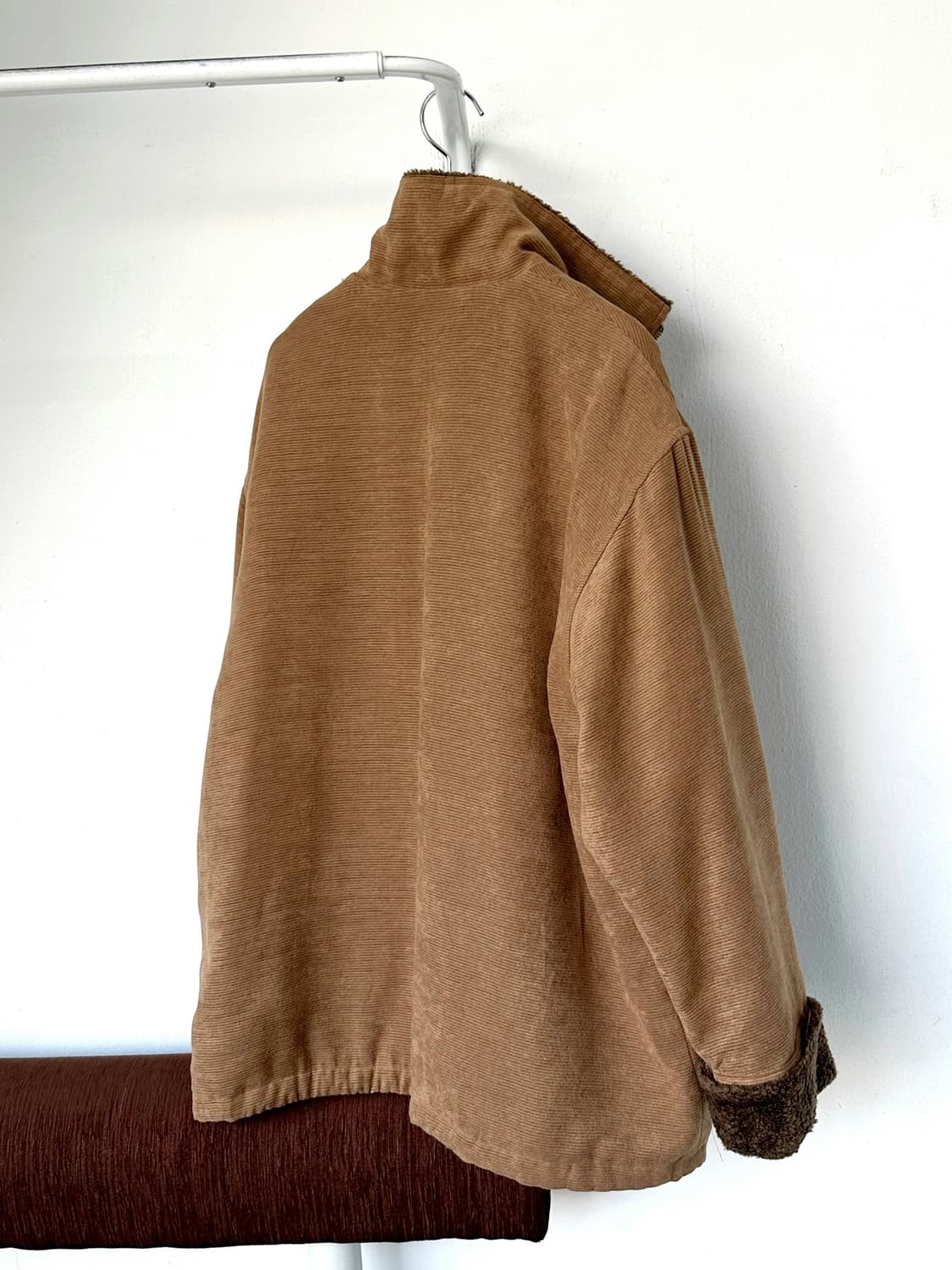 Cord fabric stand collar utility mid coa 상품이미지4