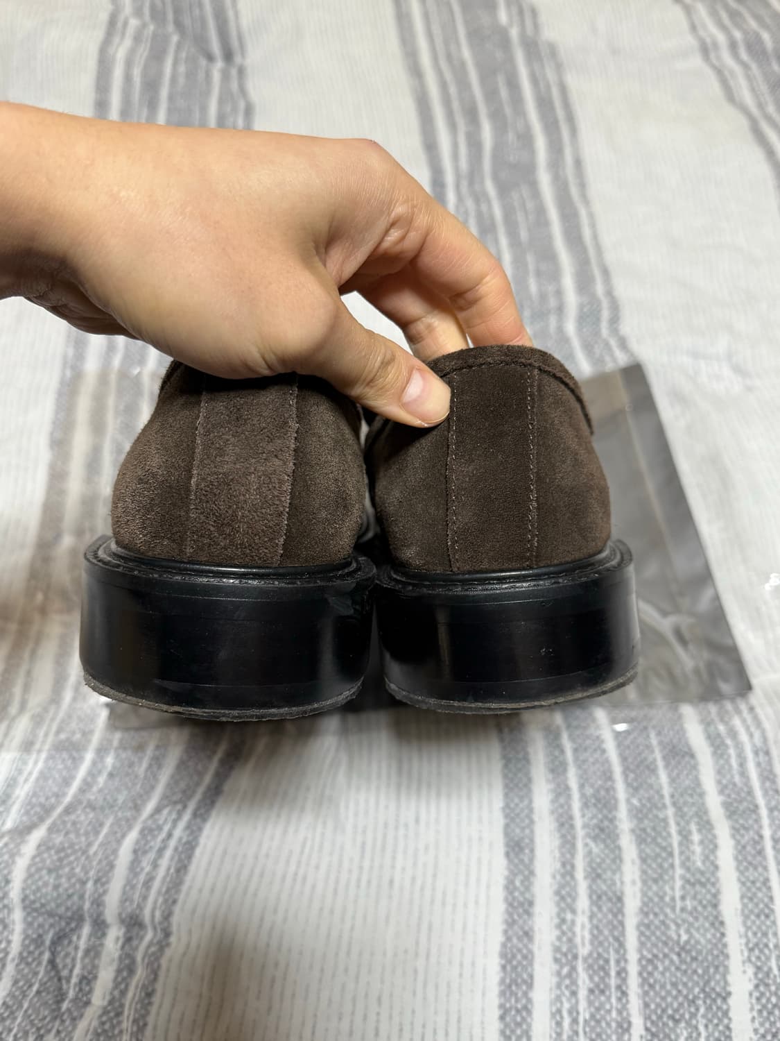 (250) 로맨틱무브 뉴 미니멀 로퍼 리얼브라운 스웨이드 상품이미지5