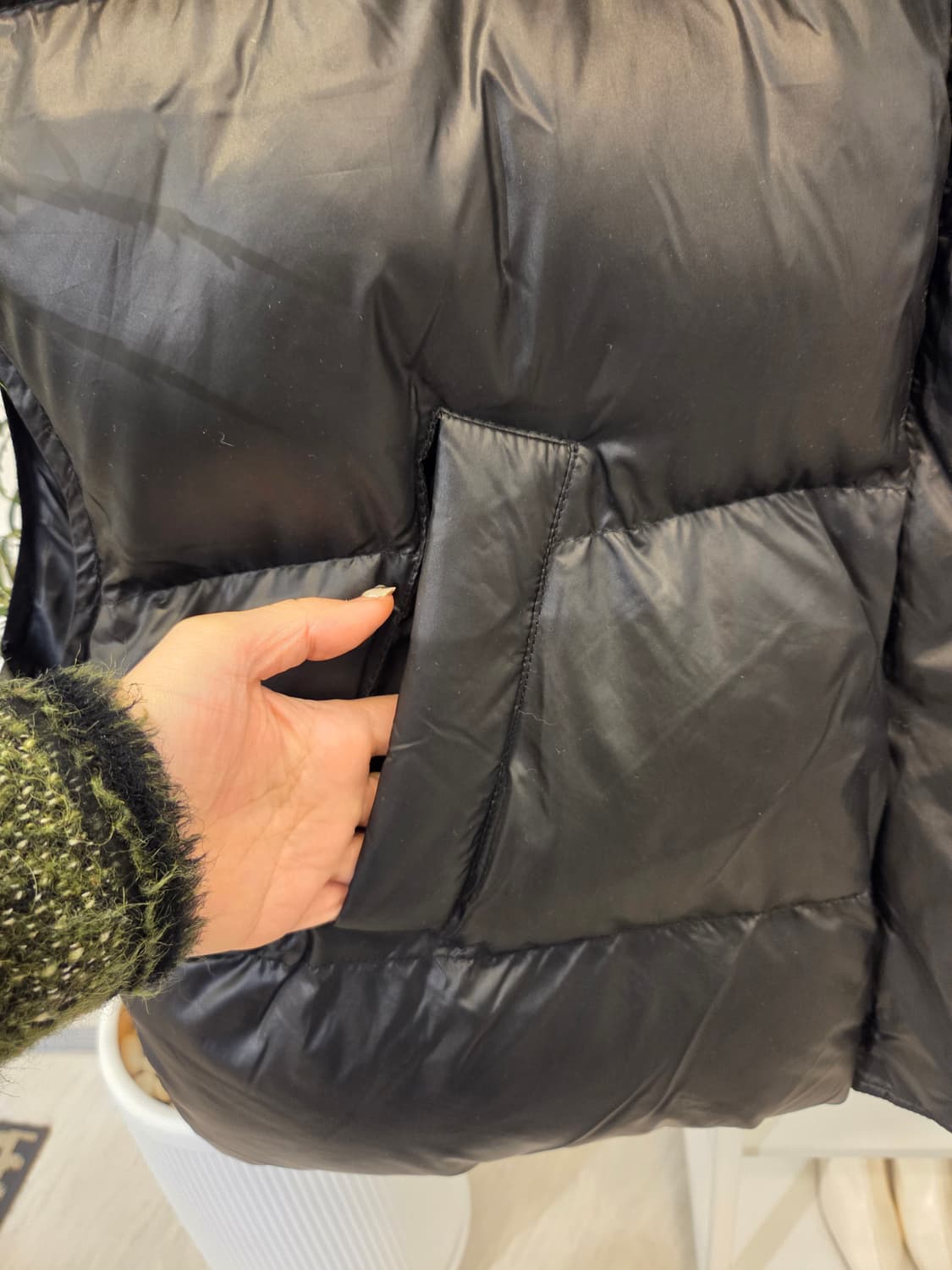 JS.NEW YORK JS뉴욕 오버핏 후드 집업 패딩 베스트 상품이미지2