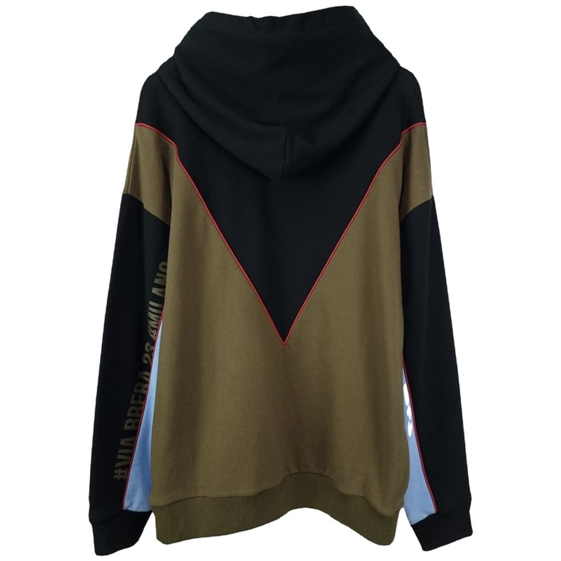 [메트로시티] 멀티 컬러 블럭 배색 오버핏 후드티 M18963 상품이미지3