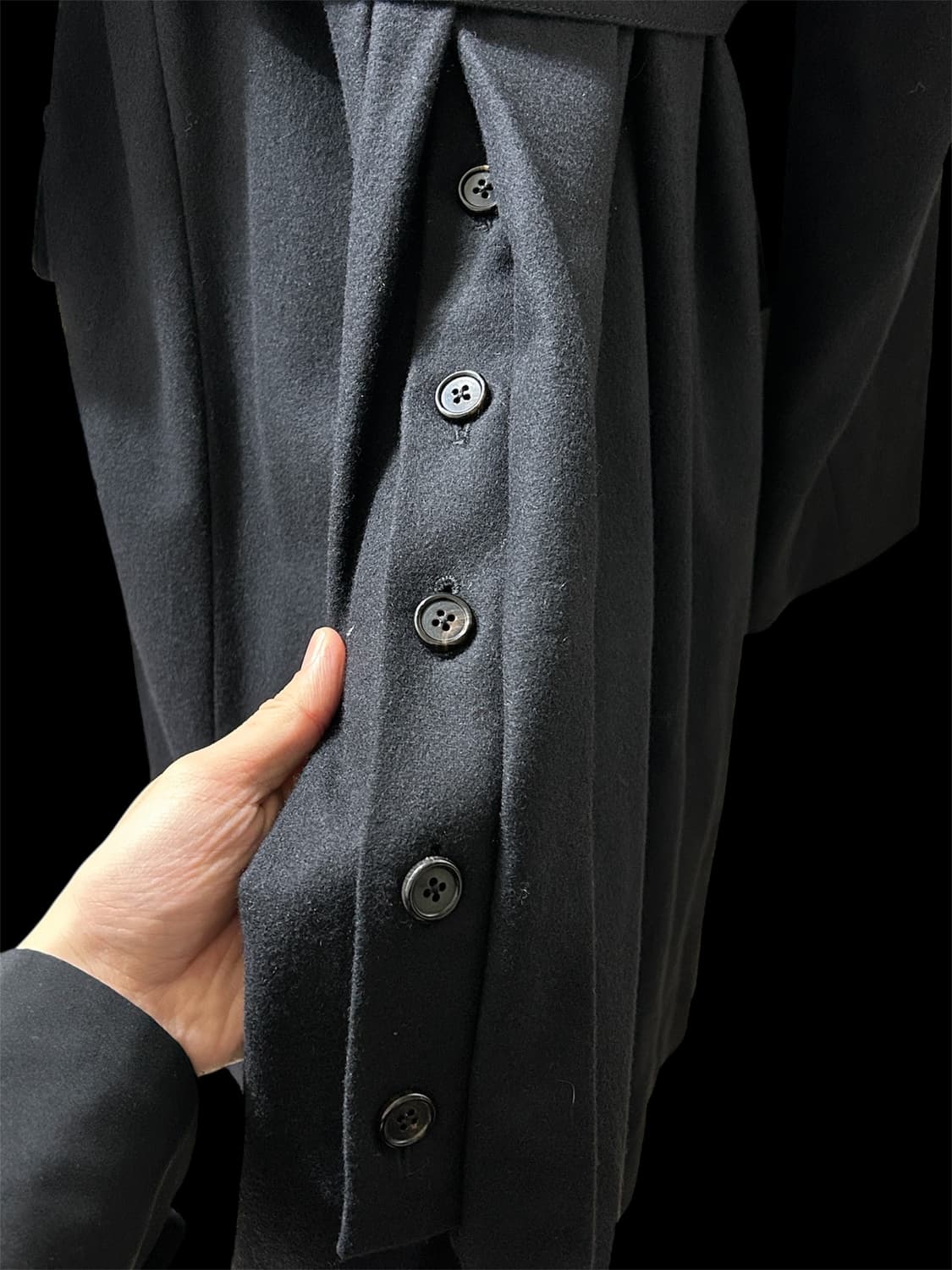 앤드뮐미스터 울 로브 블랙 코트  상품이미지9