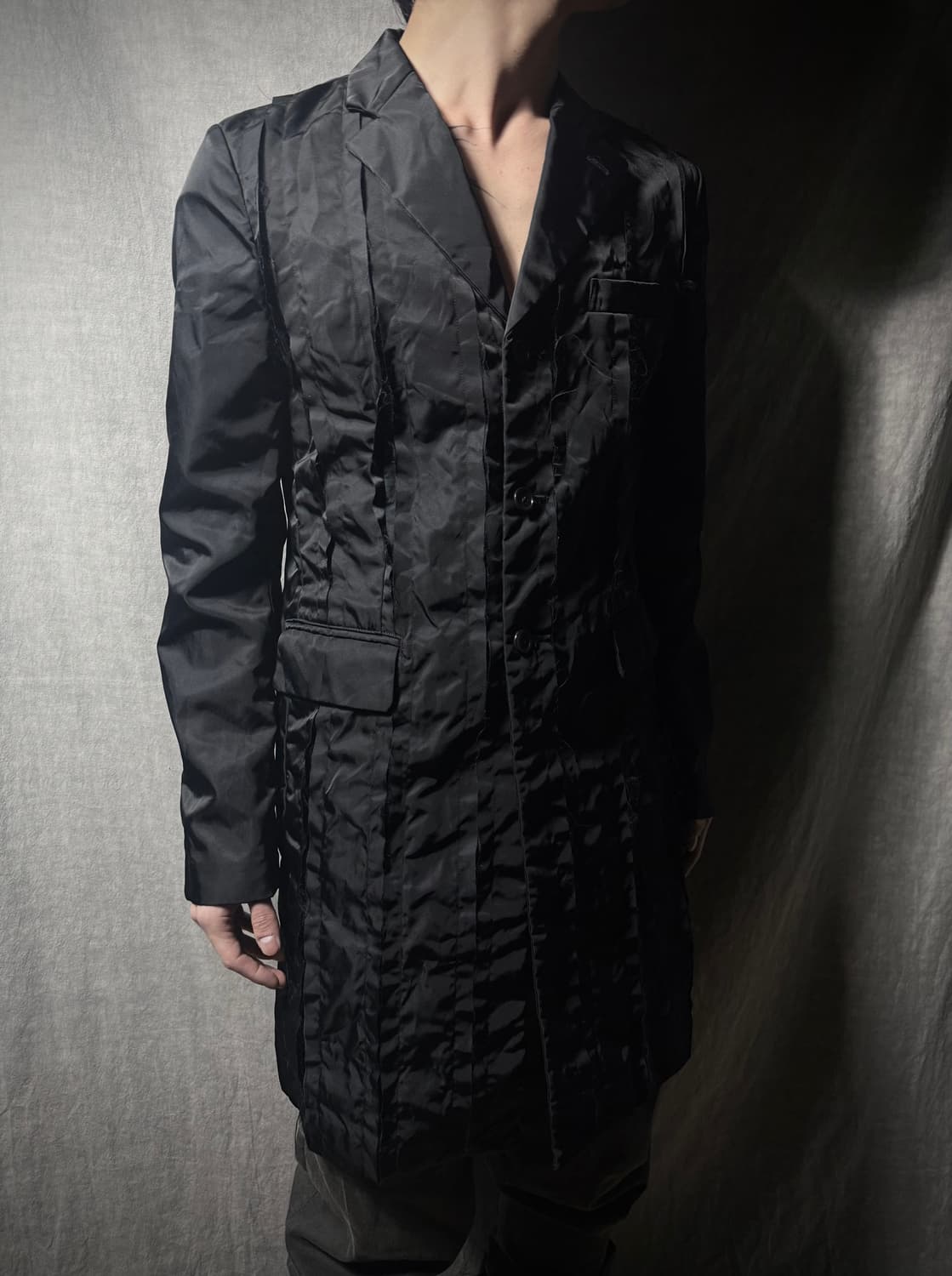 Comme des Gancon Black 19SS Cut Off Coat 상품이미지1