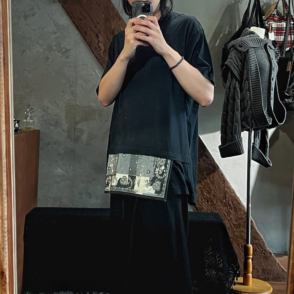 미하라 야스히로 반다나 패치워크 티셔츠 상품이미지3