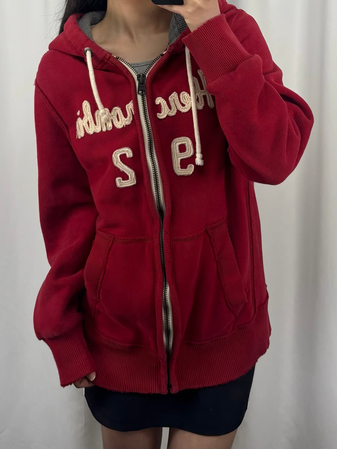 아베크롬비 레드 후드집업 상품이미지2