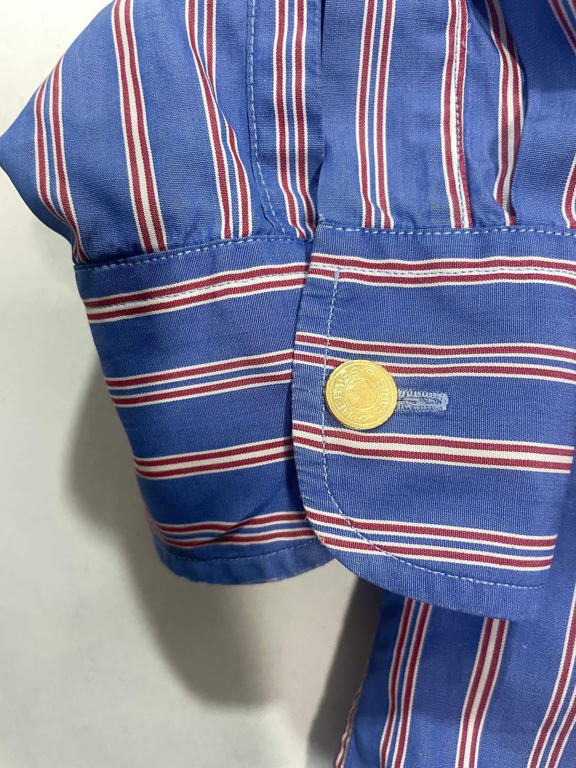 90‘s 에르메스 스트라이프 셔츠 상품이미지4