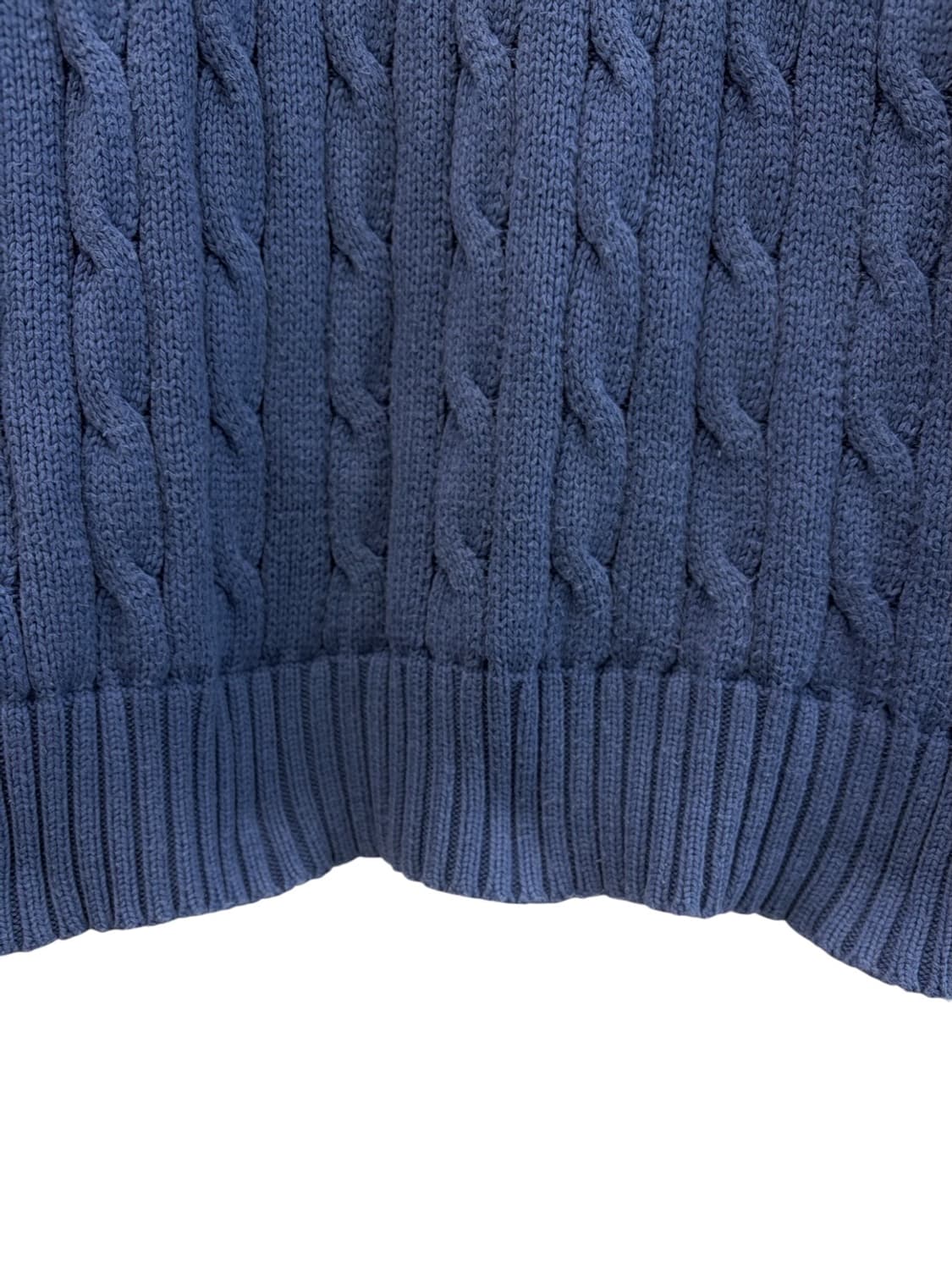 폴로 케이블니트 블루 (M) 상품이미지4