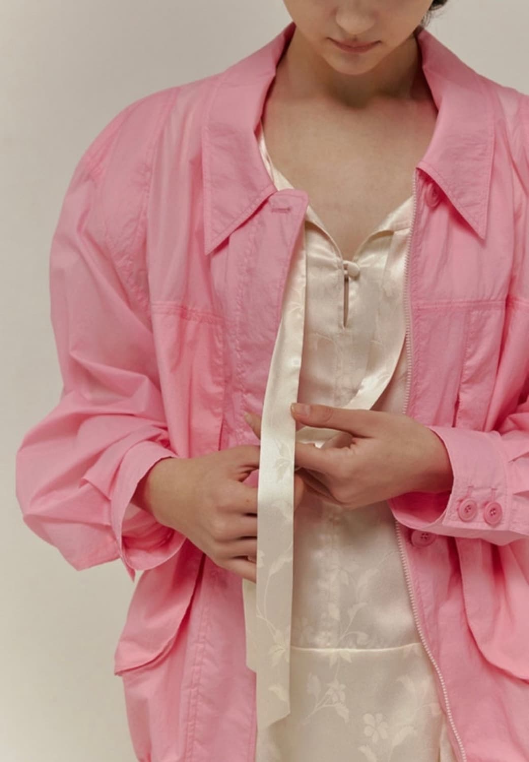 오버듀플레어 fancy blouson jumper _pink 상품이미지4