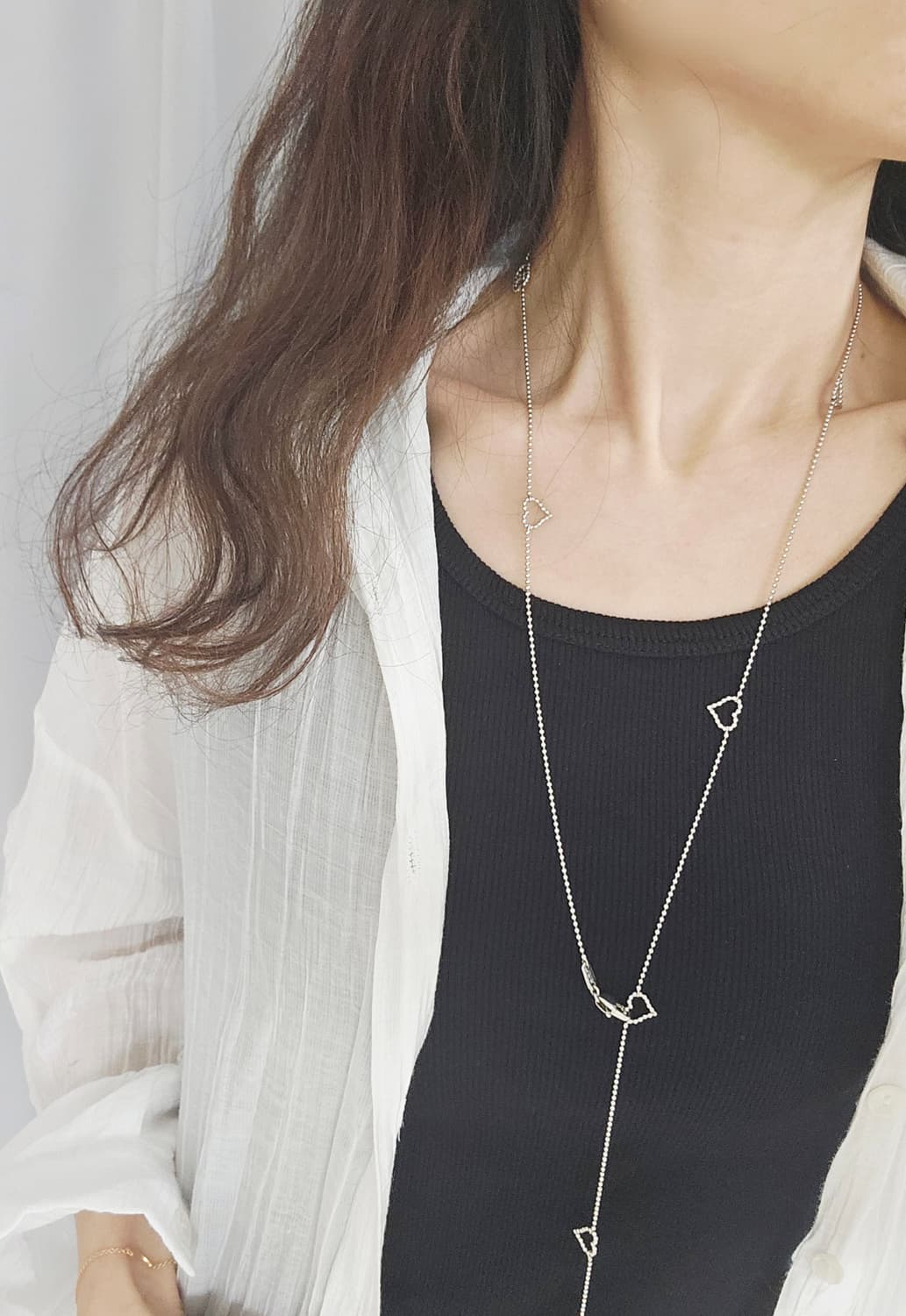 [희귀템] 구찌 925 하트 볼체인 롱 목걸이 90cm [정품/풀박스] 상품이미지7