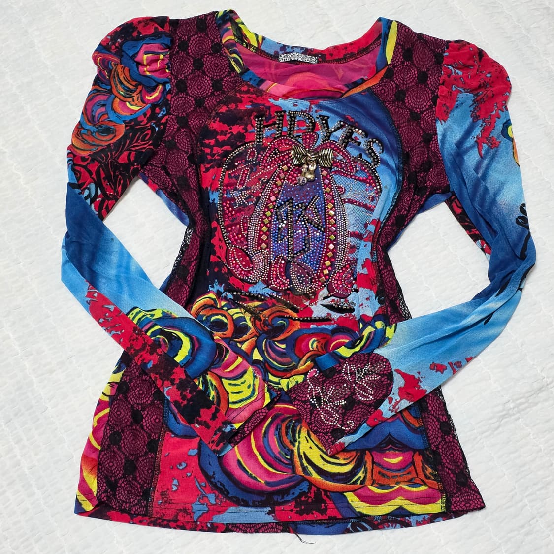 보헤미안 오리엔탈 y2k 90s00s 고스펑크락 롱슬리브 상품이미지1