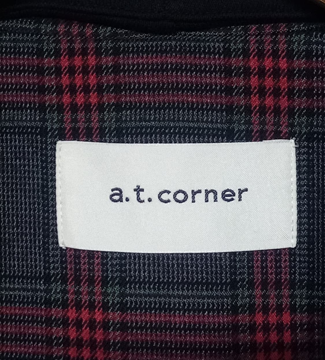 앳코너 a.t.corner 후드 체크 오버핏 자켓 상품이미지5