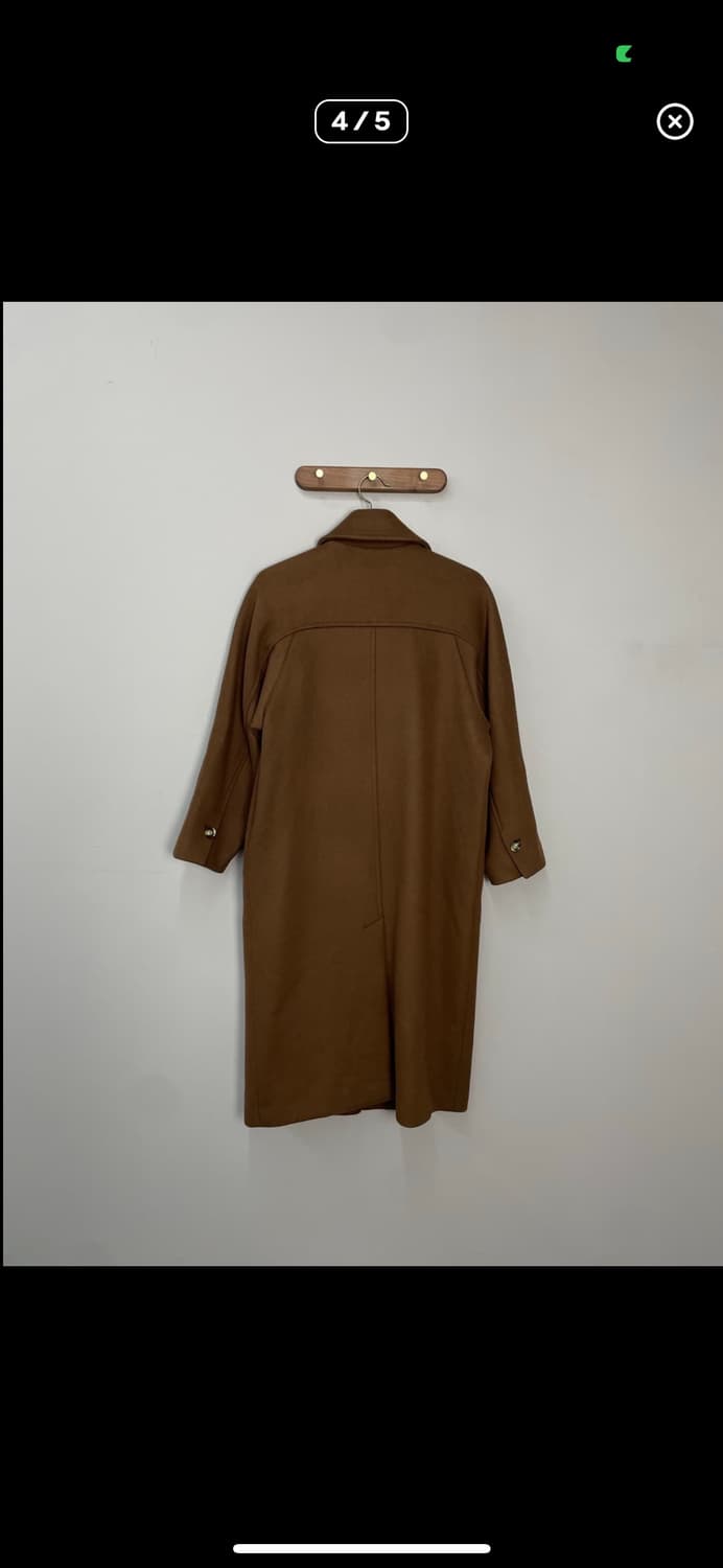 모한 울 버튼 카멜 롱 코트 A3344 상품이미지4