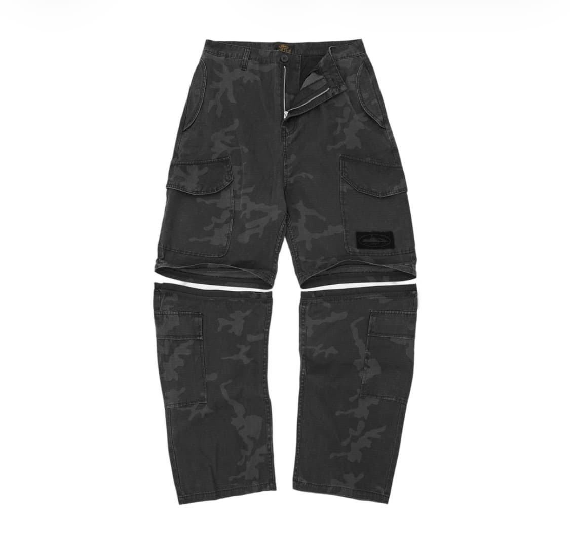 코르테이즈 게릴라즈 컨버터블 카고팬츠 블랙 카모 새상품 상품이미지3