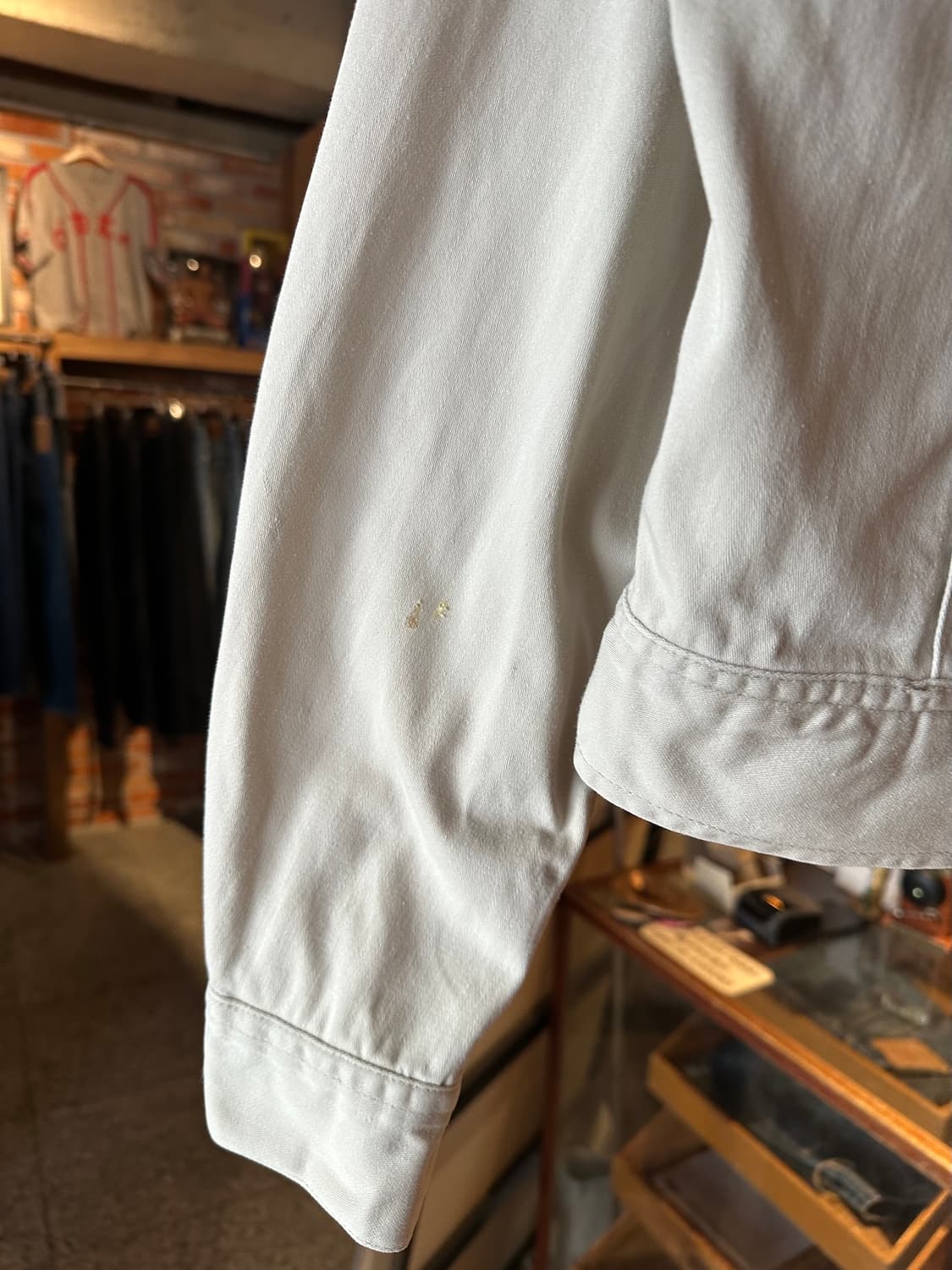 60s USA LEE 100J 빈티지 리 화이트 웨스터너 자 상품이미지4