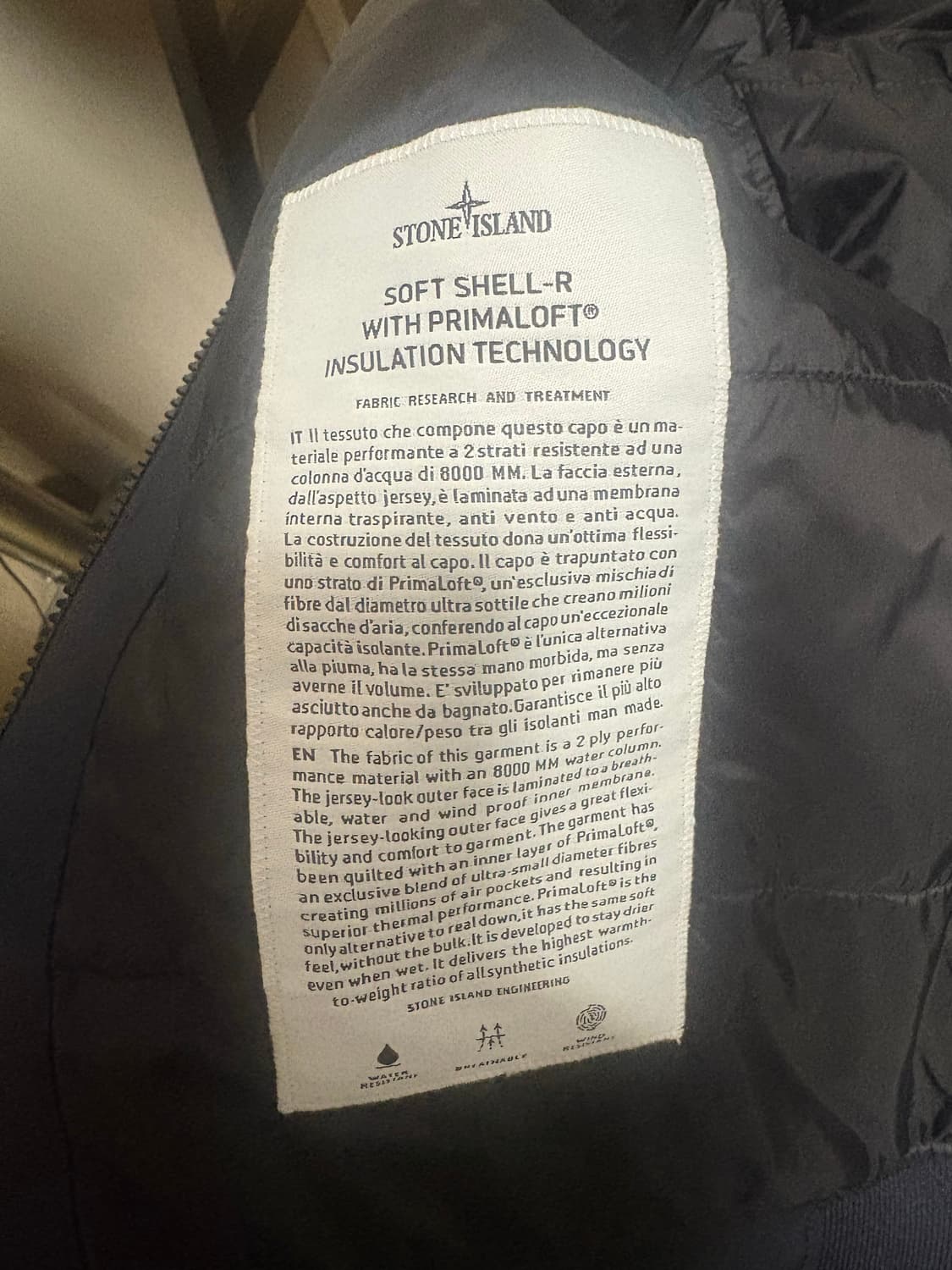 스톤아일랜드 프리마로프트 쉘자켓 상품이미지6