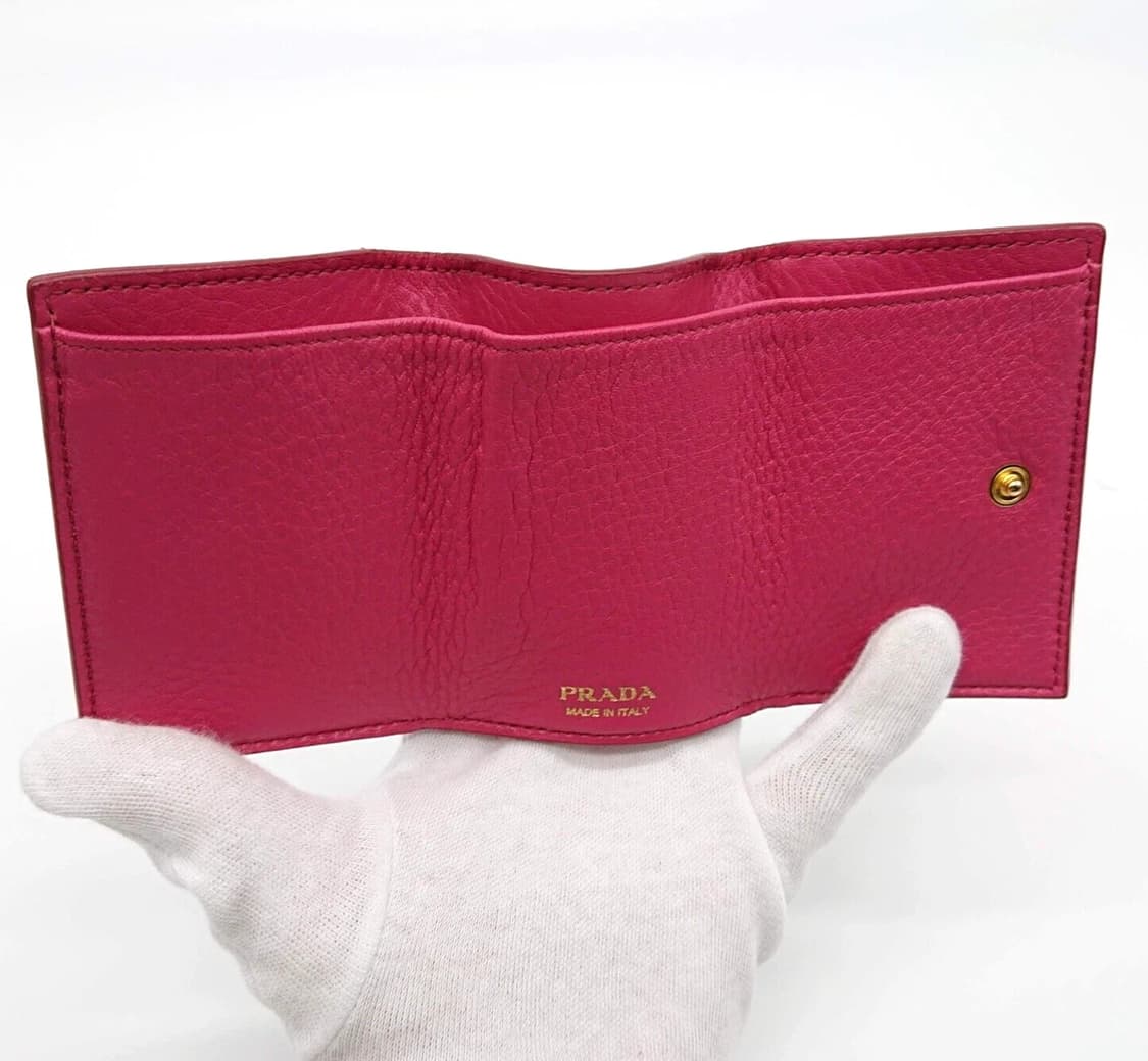 프라다 지갑 PRADA Trifold wallet Pink VITELLO 상품이미지6