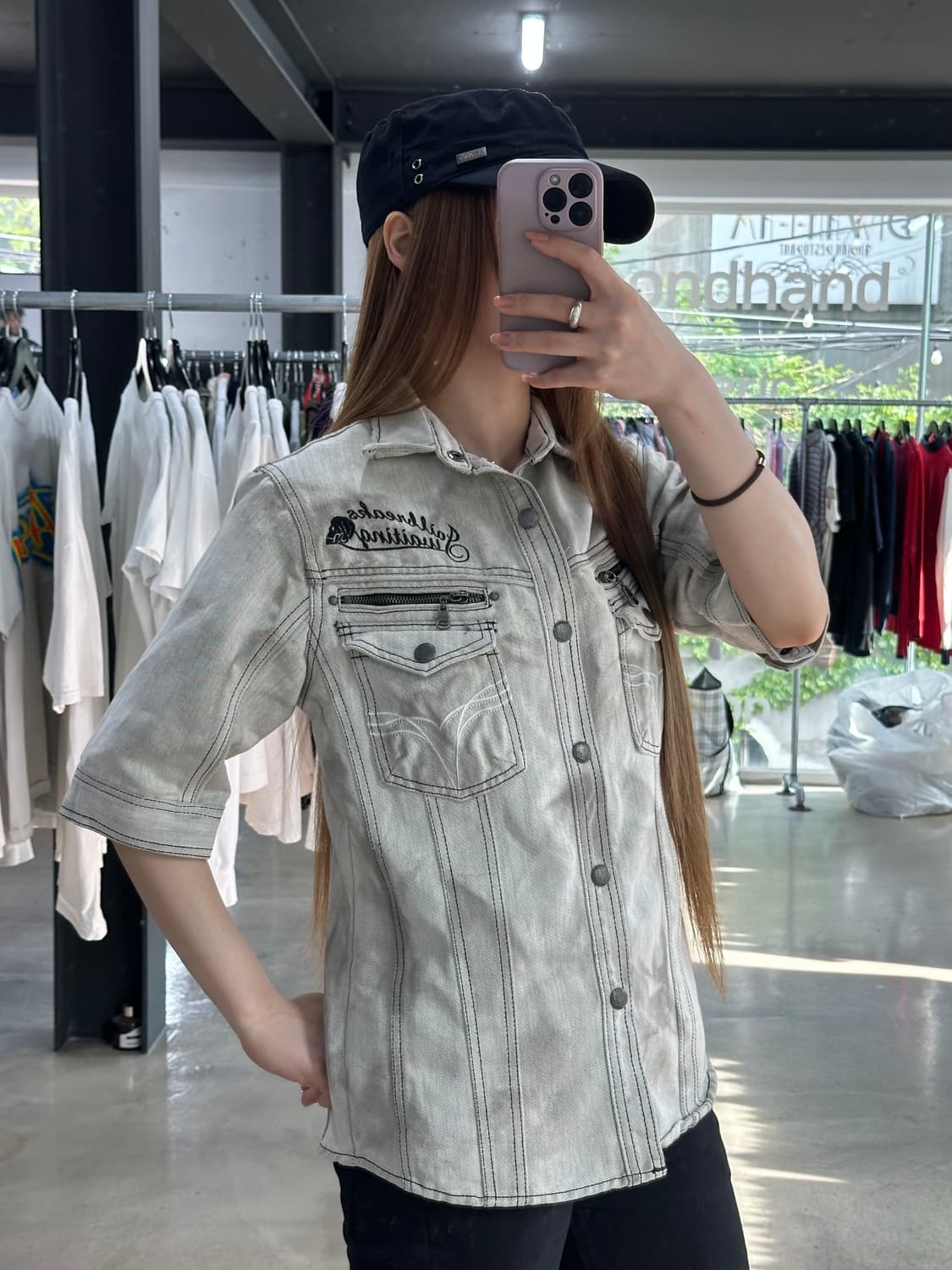 Japan vintage In the Attic 스컬 락시크 워시드 반팔 상품이미지3