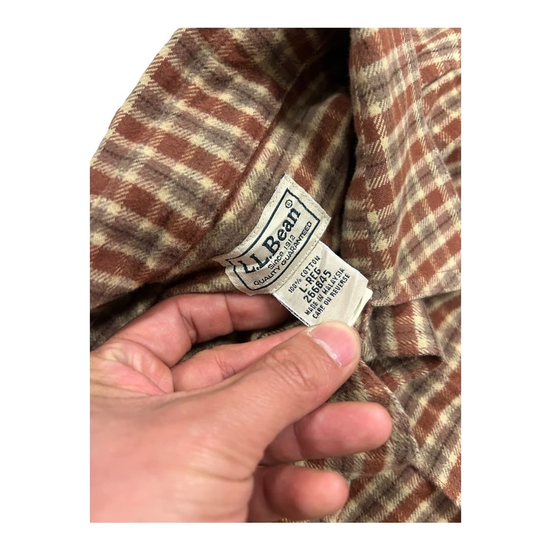 L) 엘엘빈 L.L.Bean 브라운 체크 플란넬 셔츠남방 상품이미지2