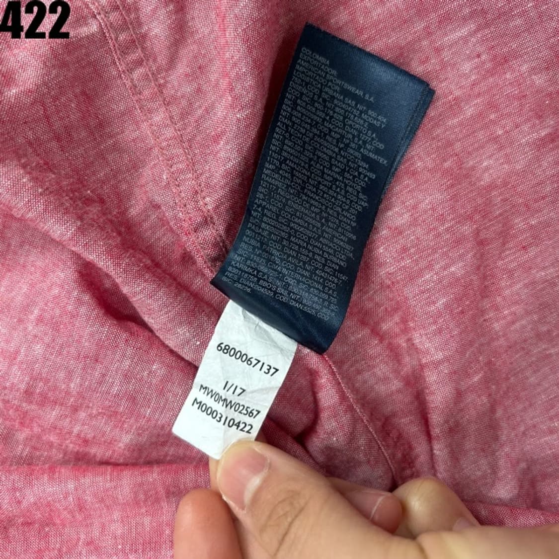 타미힐피거 핑크 셔츠 M 상품이미지3