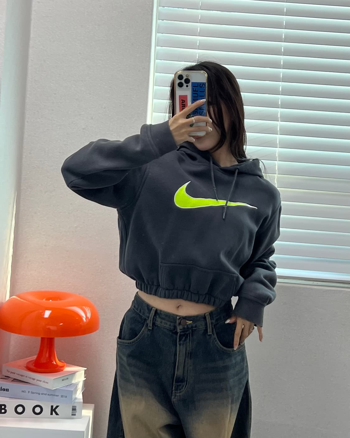 (WOMEN)나이키 크롭 후드-M1361 상품이미지1