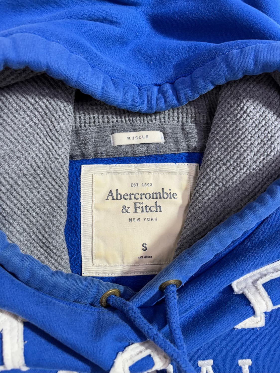 아베크롬비 블루 풋볼 빅로고 후드  상품이미지6