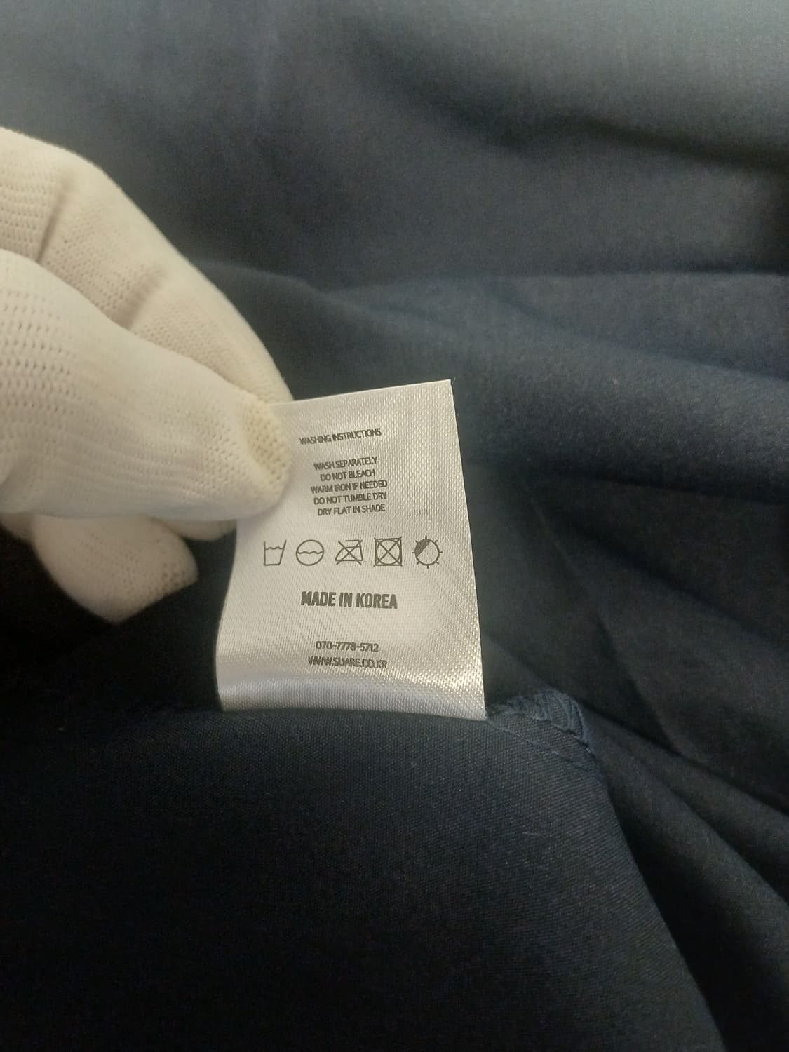 [새상품]수아레(SUARE) 스튜디오 오픈칼라 긴팔셔츠 -[M/네이비] 상품이미지5