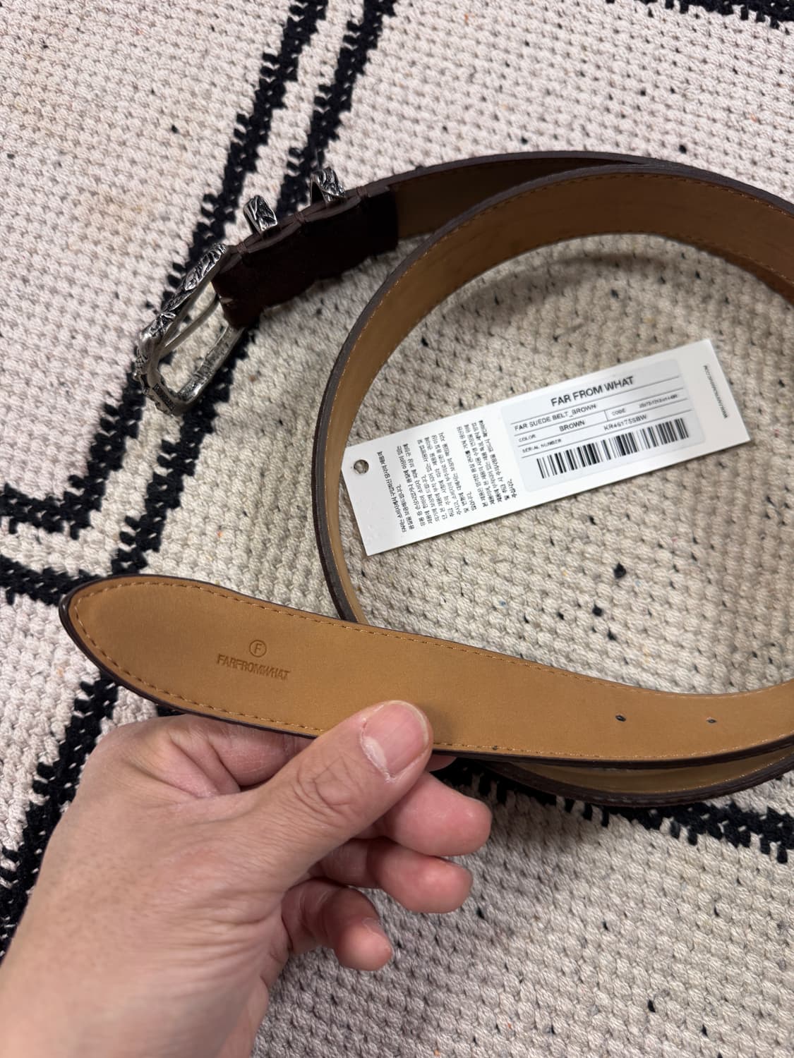 [파프롬왓] 스웨이드 벨트 브라운 상품이미지5