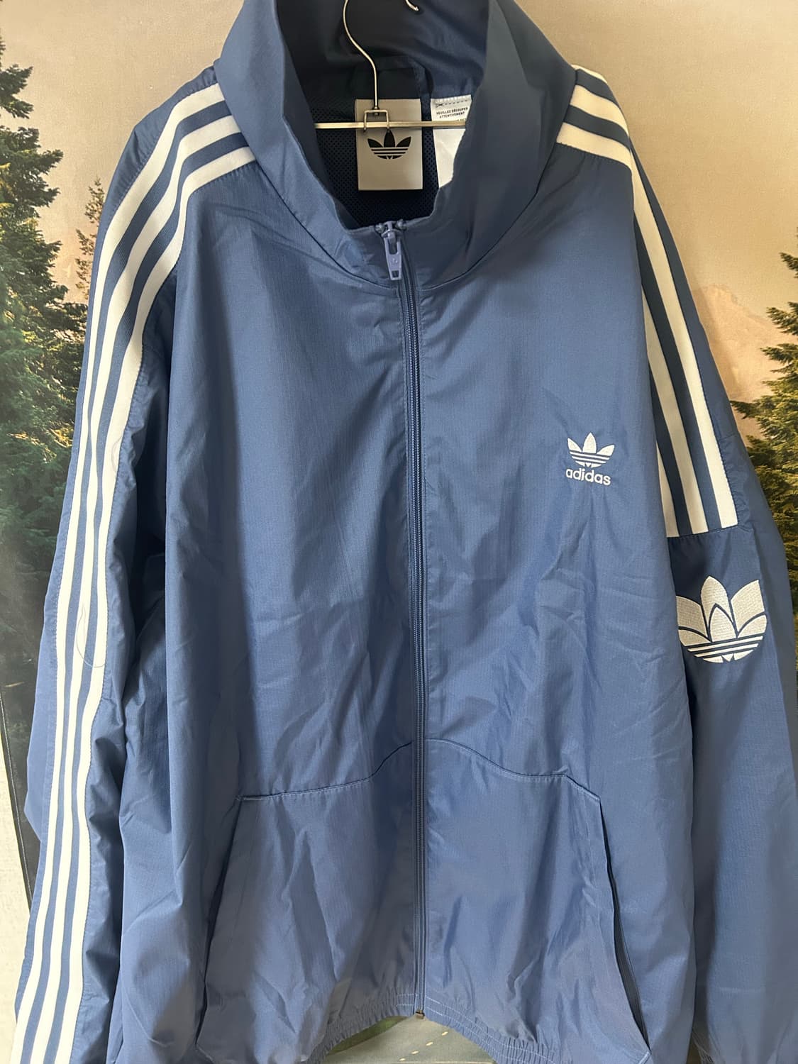 아디다스 트래포일 바람막이 블루 상품이미지1