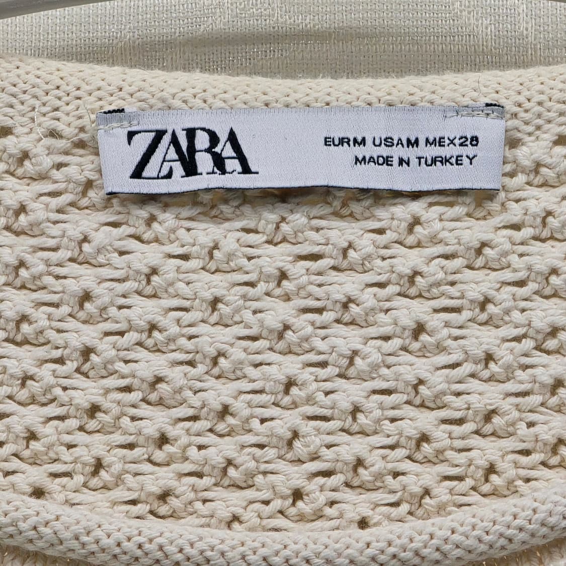자라 아이보리 크롭 니트 긴팔 상품이미지5