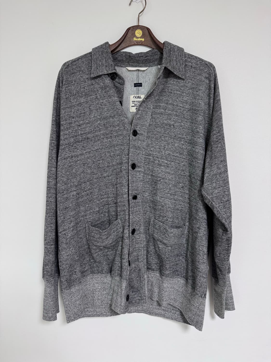 나나미카 스웨트 가디건 버튼업 긴팔 셔츠 상품이미지2